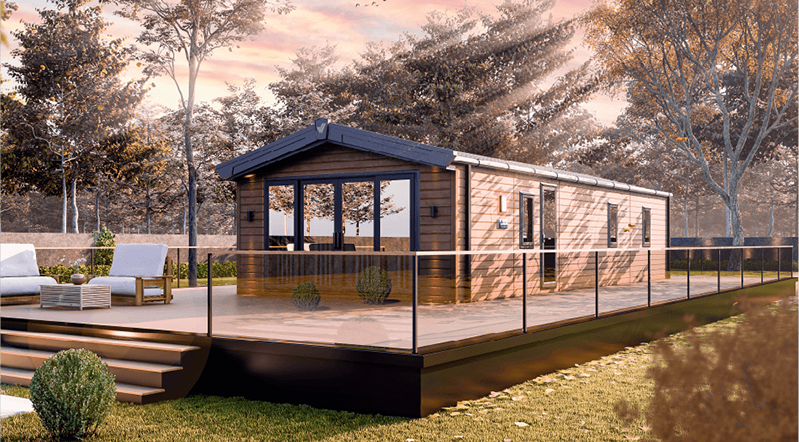 Outside view of the Gainsborough caravan